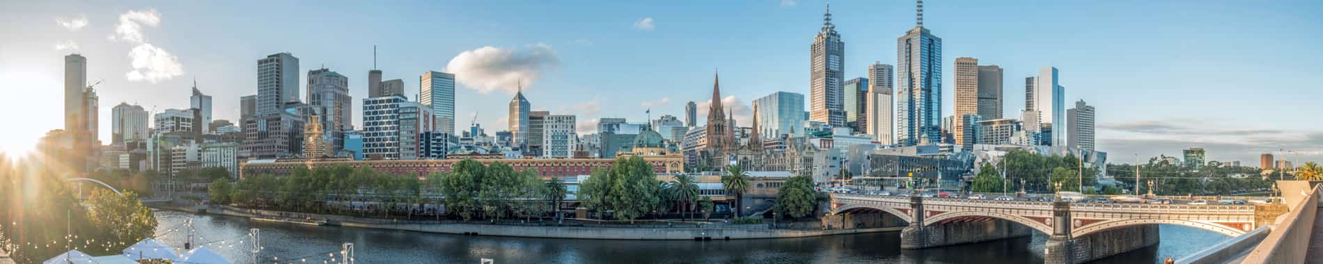 A panoramic view of Melbourne, Victoria.